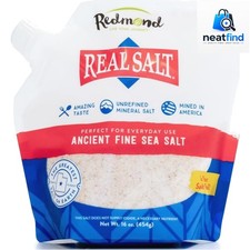 Ancient Fine Sea Salt - 16oz Unprocessed Pouch with Essential Trace Minerals