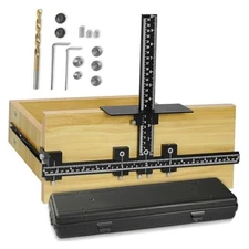  Cabinet Hardware Handle Jig - Aluminum Cabinet Hardware Jig + All Metal Black