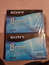 Sony 8mm Video Camcorder Blank Tapes TWO 120 Min Standard P6-120MPL NEW  SEALED