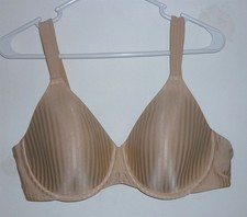 PLAYTEX SECRETS PERFECTLY SMOOTH UNDERWIRE BRA 4747 BEIGE STRIPE SZ 38D
