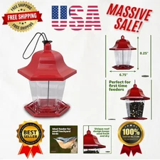 Pennington Songbird Lantern Bird Feeder - 6" Wide, Durable Plastic, Made in USA
