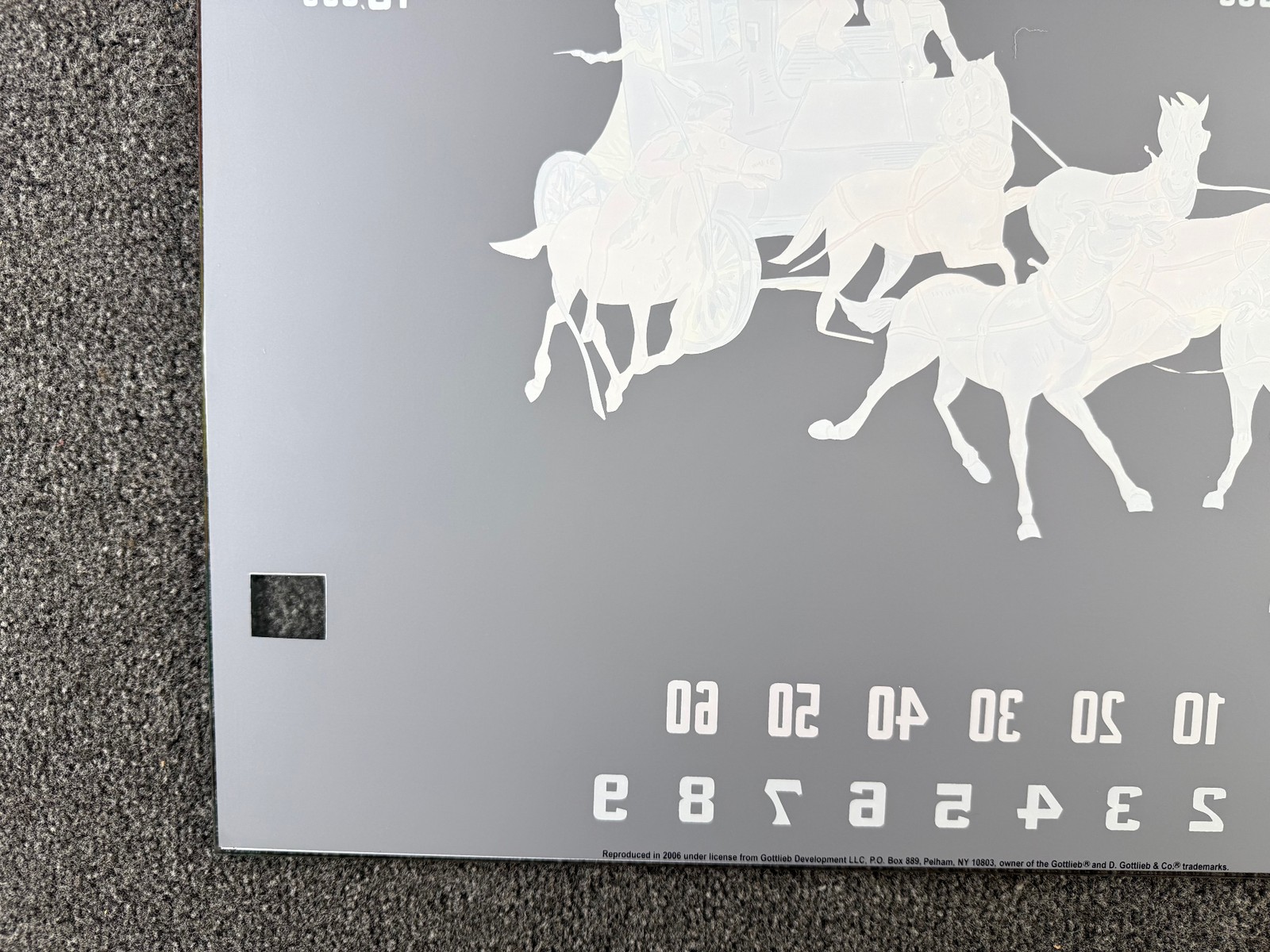 Gottlieb Stage Coach Pinball Machine Game Backglass NEW