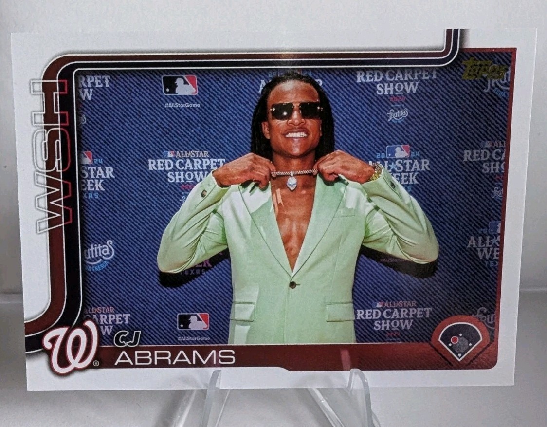 CJ Abrams 2025 Topps Series 1 #122 Golden Mirror Image Variation