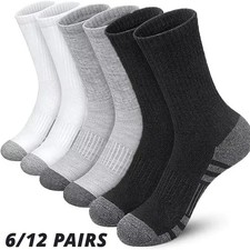 Mens 12 Pairs 100% COTTON Everyday Socks Big Foot Standard UK 6-11,UK 10-13