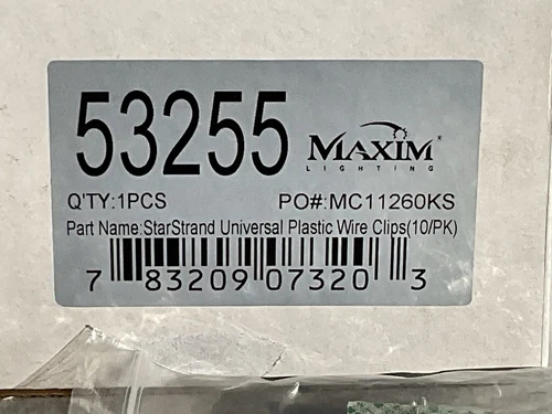 Maxim StarStrand Universal Plastic Wire Clips (10 PK) 53255 Clips 10 pack - Picture 3 of 4