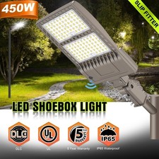 450W LED Parking Lot Light Dusk to Dawn with Photocell 5000K Daylight 67500Lumen