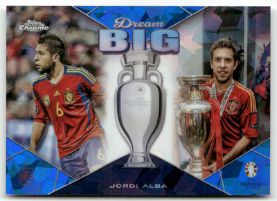 Topps 2024 Chrome UEFA Euro No. DB-11 Jordi Alba Dream Big Sapphire