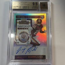 2019 Panini Contenders Championship Jimmy Moreland Au/25   11/25 BGS9.5 Au10