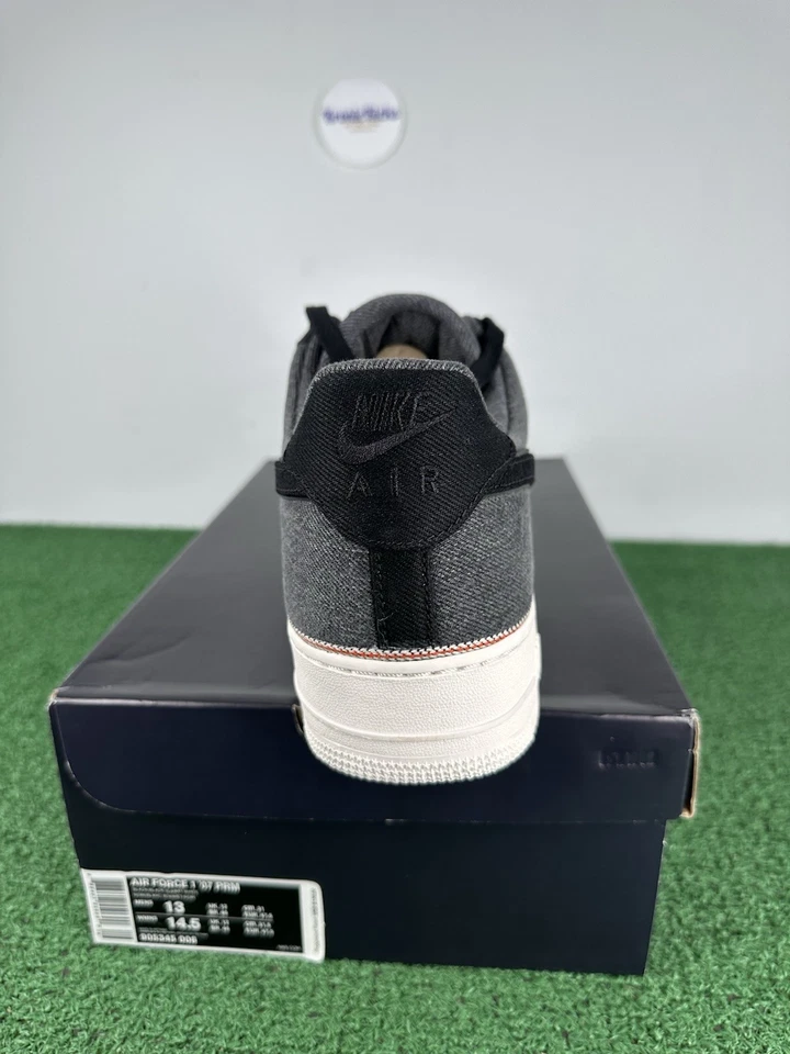 Size 13 - Nike Air Force 1 Low '07 PRM Premium 3x1 Black Denim 905345-006 - New - Image 4 of 4