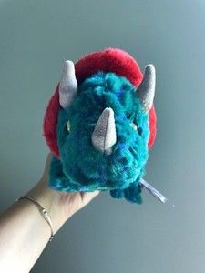 Hornsly Ty Beanie Baby Buddy Triceratops Dinosaur Plush Beanbag Toy