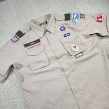 Boy Scouts Of America Shirt Men Medium Microfiber Vented Performance Polyester
