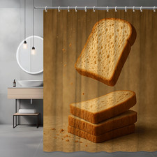 Stylish Waterproof Shower Curtain - Modern Fabric Design for Bathroom