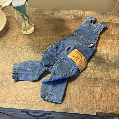 beache Denim Dog Overalls Small Blue Washable Pet Clothing Outfitter Jeans