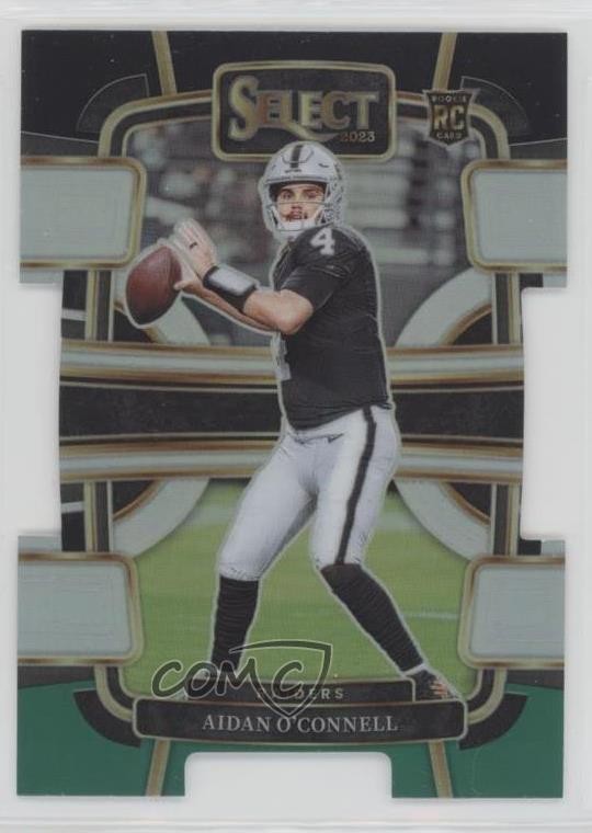 2023 Panini Select Concourse Black & Green Prizm Die-Cut Aidan O'Connell 1hr4