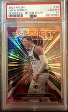 2021-22 Panini Prizm Luka Doncic Fearless Hyper Prizm PSA 10 #10