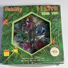 Vintage Multi Color Nobility 11 Light Star Christmas Tree Topper