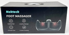 Nekteck Foot Massager NK-FM12 Shiatsu Kneading Heat 3 Intensity w/ Adapter Box