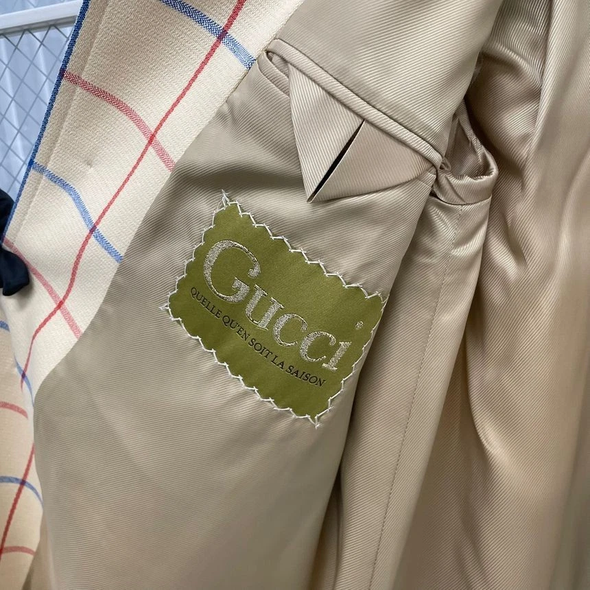 Cappotto Gucci in cotone a quadri con finestra 12345 65285815