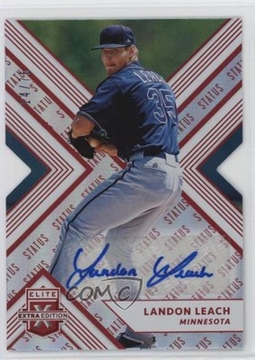 2018 Panini Elite Extra Edition Status Red Die-Cut 14/75 Landon Leach Auto s3g