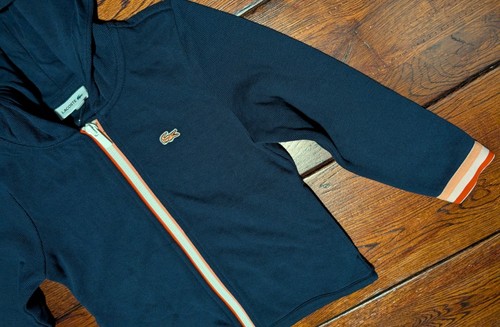 Lacoste Kids Girls Navy Blue Full Zip Hoodie Sweatshirt Size 4 / 4 Years - NWT - Picture 3 of 14