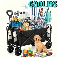 680LBS/550LBS/350LBS Heavy Duty Folding Cart Portable Camping Beach