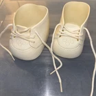 Vtg Cabbage Patch Kids / Doll White With White Strips Tie/lace Shoes  W16