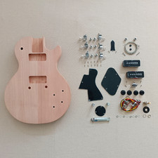 DIY Electric Guitar Unfinished Kit Genuine Rosewood Fretboard Solid Mahogany BD