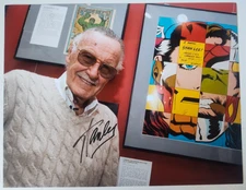 MARVEL COMICS COLLECTIBLES PRINT HAND SIGNED STAN LEE 8.5x11 COA