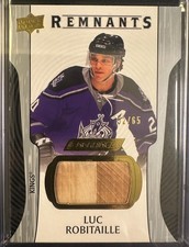 LUC ROBITAILLE 2024-25 UPPER DECK ENGRAINED REMNANTS GAME USED STICK#R-LR #52/65