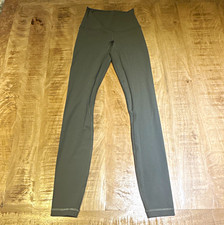Luluemon Women's Green Solid Ankle Leggings Size 0 Spandex Logo