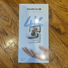 Insta360 GO 3S - 128 GB White 4K Tiny Portable Vlogging Camera, Hands-Free POVs,