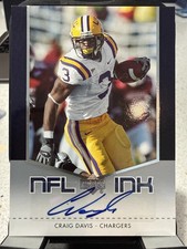 2007 Upper Deck NFL Ink Craig Davis Auto! LSU Tigers!  San Diego Chargers !!