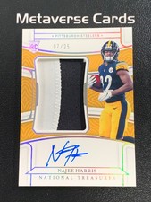 2021 Panini National Treasure Najee Harris Patch Auto RC Rookie 7/25