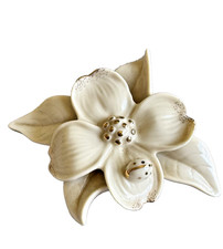 Lenox Dogwood Blossom Ladybug Porcelain Ladybird Flower Figurine Ornament gold *