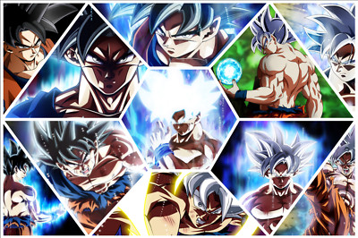 Dragon Ball Super Ultra Instinct Goku Collage 18in x 12in Free Shipping
