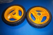Set of 2 Semi-Pneumatic Plastic Wheels 8 x 1.75 OEM Husqvarna 583720301 
