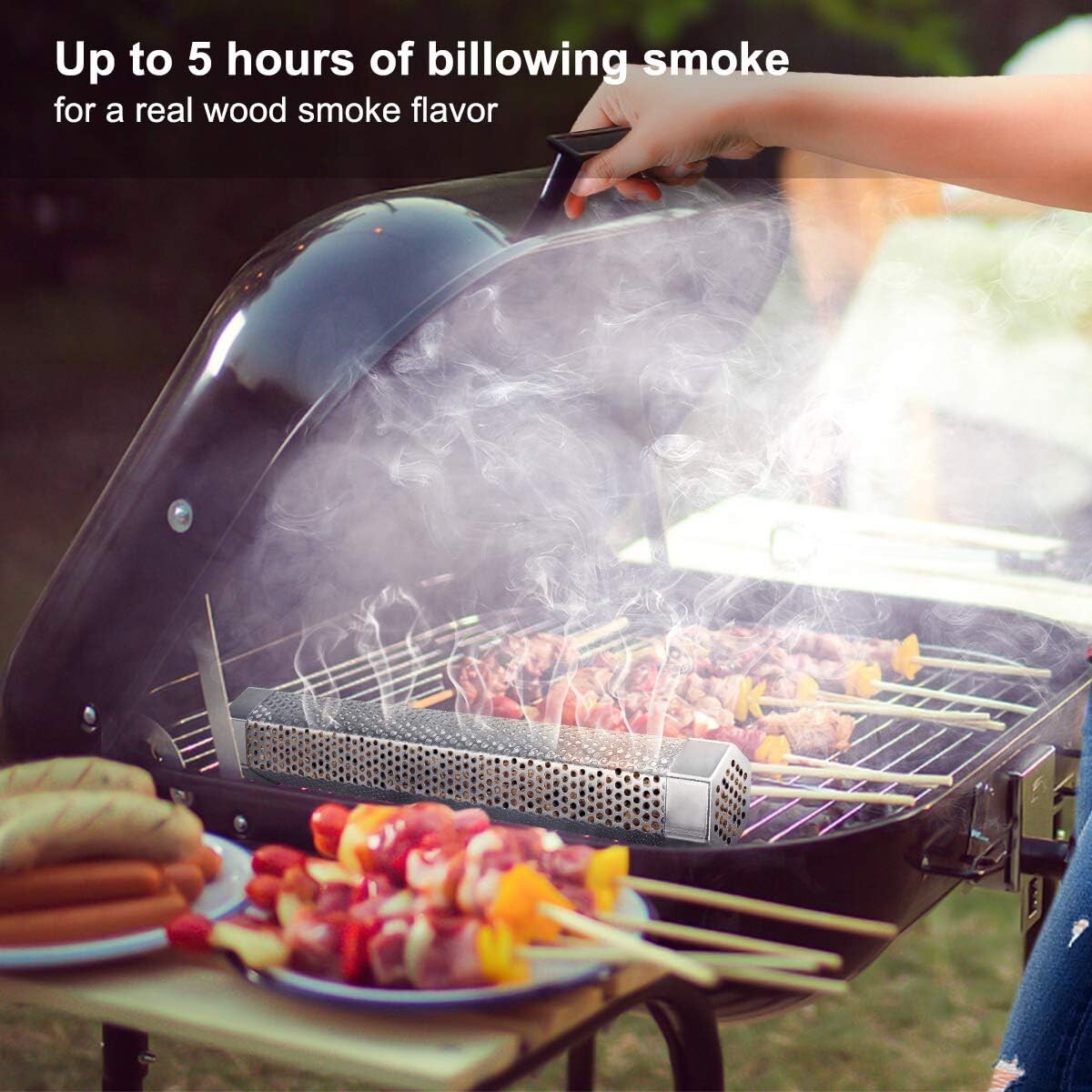 1 Pack or 2 Pack 12'' Stainless Steel BBQ Wood Pellet Tube Smoker