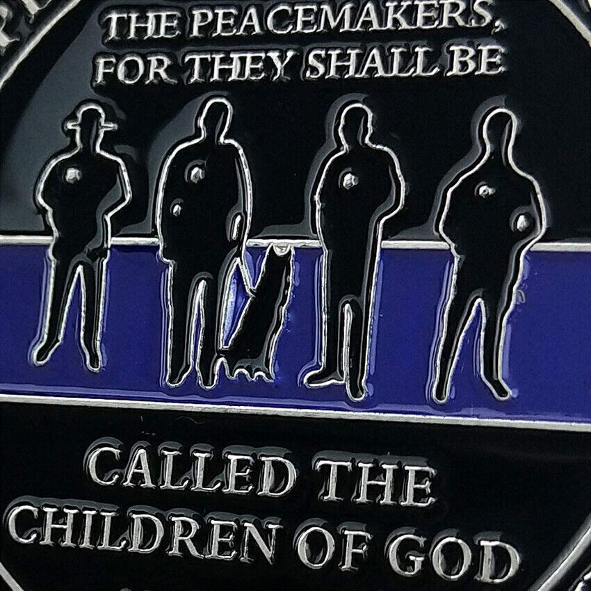 Thin Blue Line Challenge Coin – Dankes-Münze Für Polizei & Sheriff