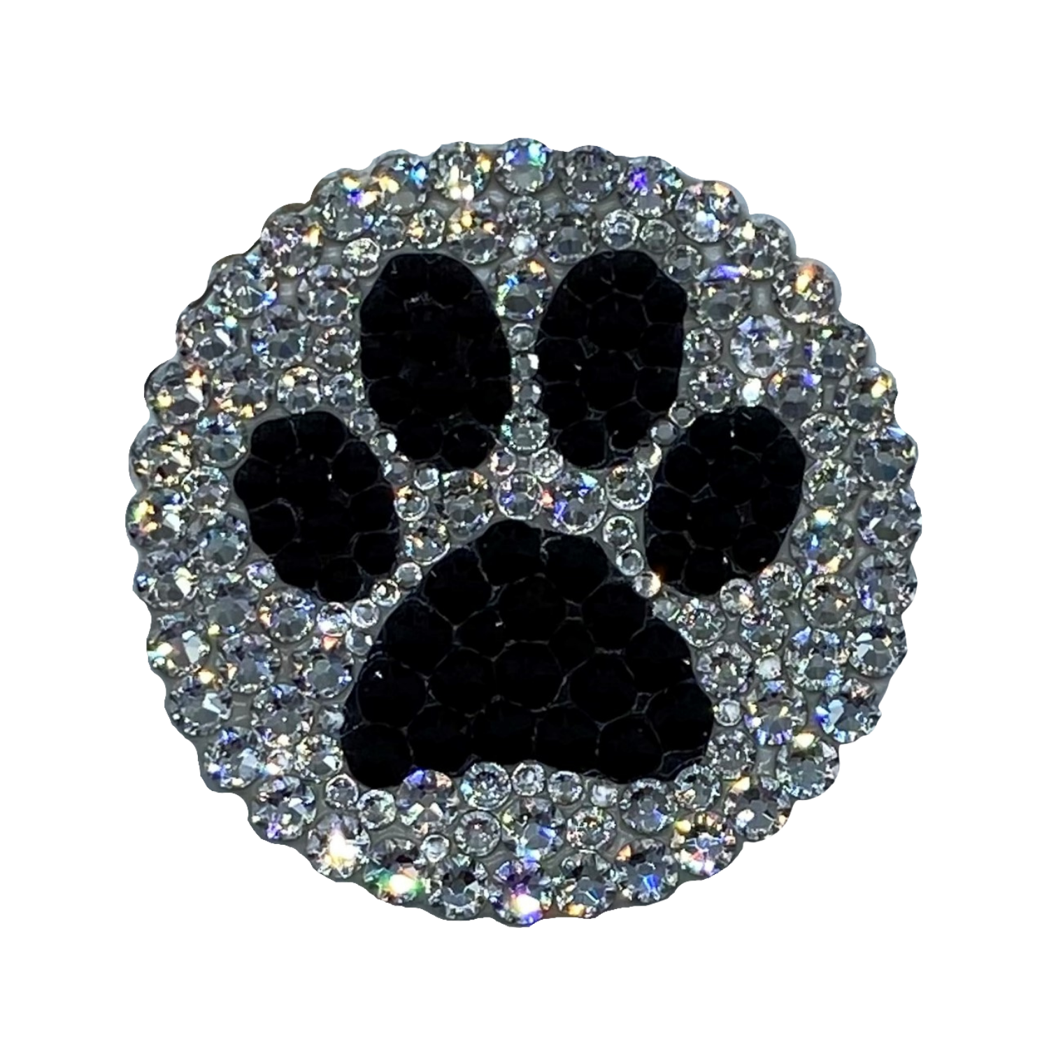Handmade Paw Bling White Popsocket made with Clear Swarovski Crystals