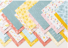 Stampin Up Retired INKED BOTANICALS 6 x 6 Designer Series Paper 32 Sheets