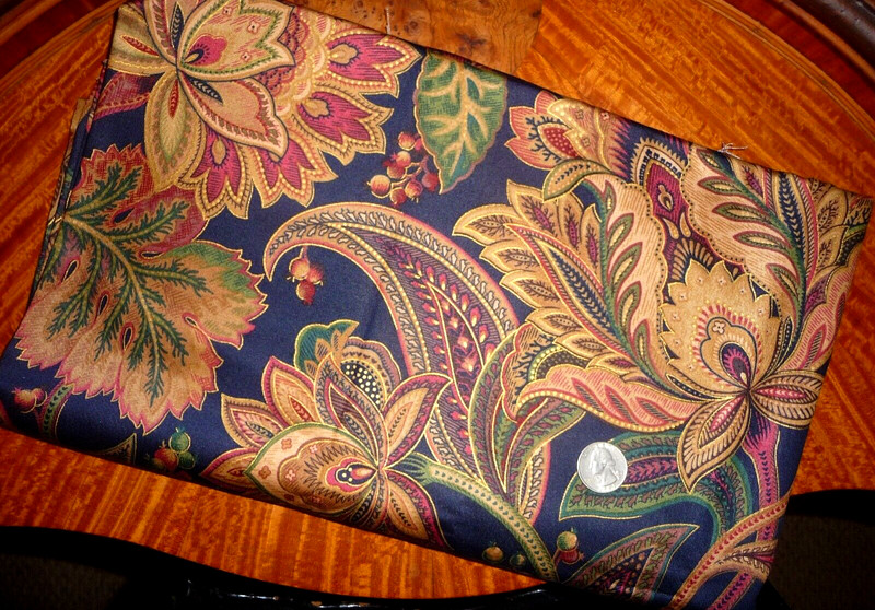 Large Paisley Floral Decorator Print  c. 1980-90’s  1  3/4 yard