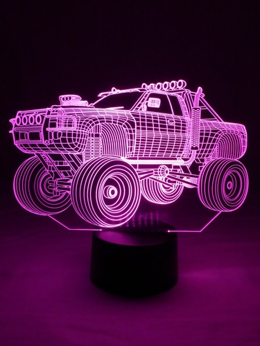 3D LED-Lampe Monster-Truck Tischleuchte Kinderzimmer Wohnzimmer RGB Motivlampe - Bild 7 von 9