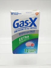 Gas X Extra Strength 72 Cherry Chewable Tablets Gas Relief Simethicone 125 Mg