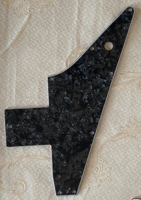For Gibson 76 Explorer Re-Issue Style Guitar pickguard Scratch Plate,Black Peal