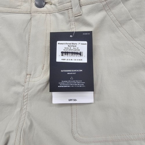 Outdoor Research Ferrosi Shorts Womens 10 Dark Sand 7" inseam Performance Hike - Picture 8 of 15