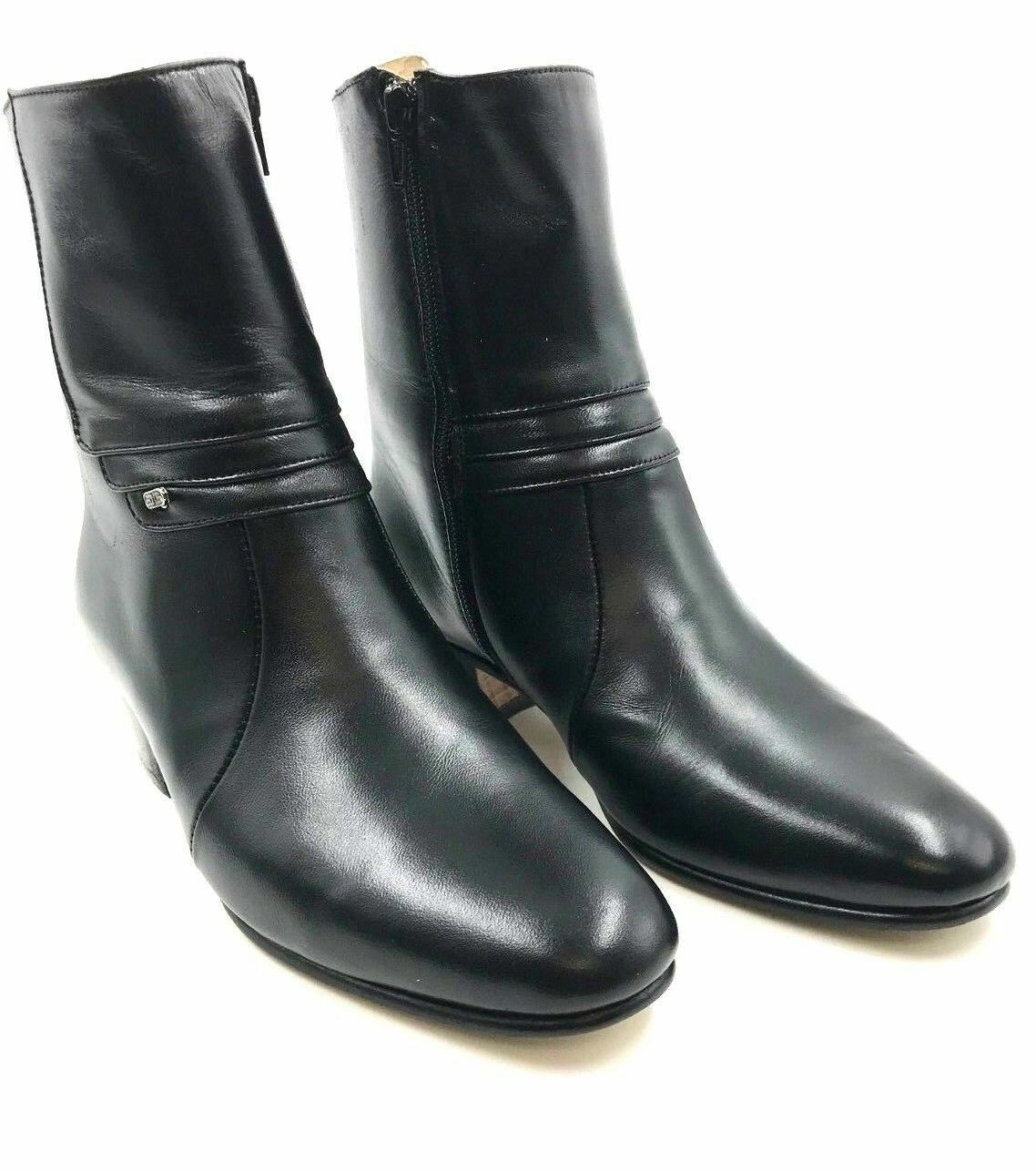 Men's All Genuine Leather Black Dress Ankle Boots All Sizes 611 US eBay