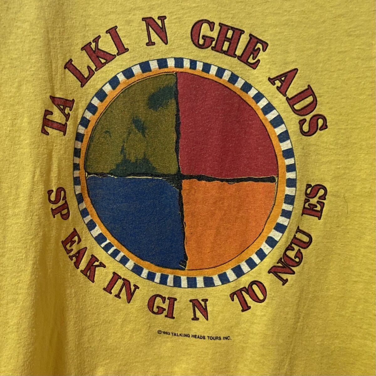 Vintage TALKING HEADS T-shirt 1983 Speaking in Tongues Tour Vintage TALKING HEADS T-shirt 1983 Speaking in Tongues Tour