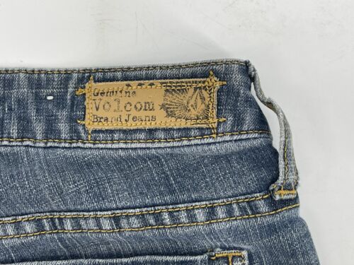 Volcom Short Cuffed Jean Shorts Womens Size 3 / 4 Blue Denim 30” Waist Fast Ship - Picture 3 of 6