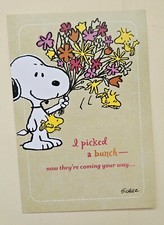 Peanuts "Snoopy  Woodstock" Greeting Card  Envelope 