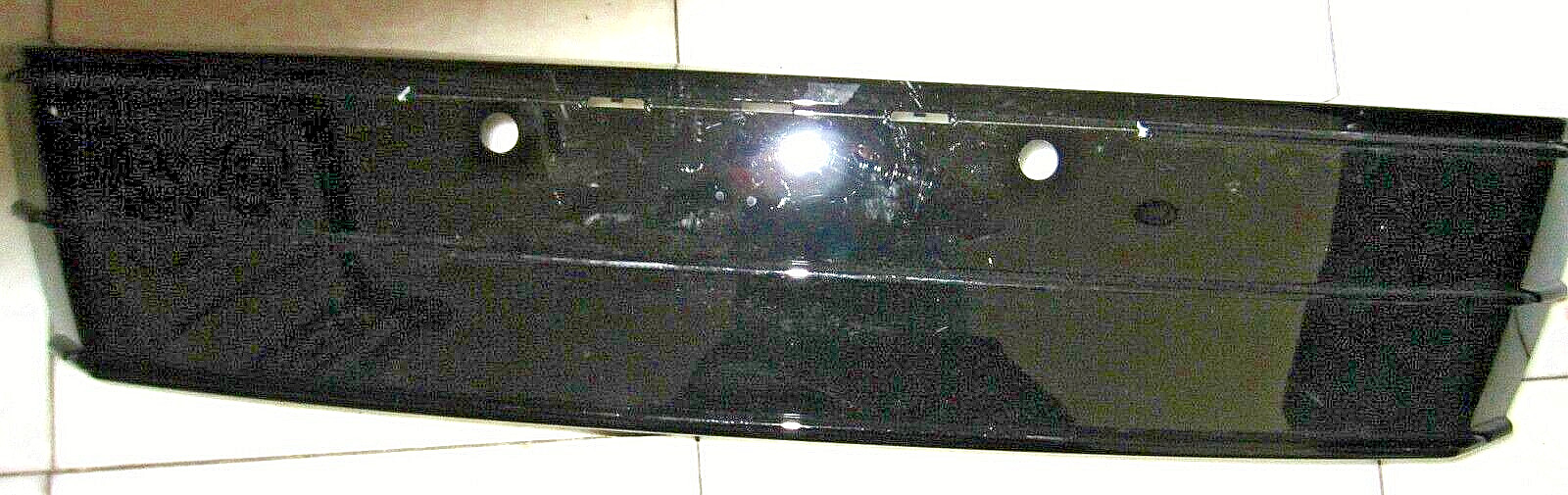 17-19  Audi R8 FRONT BUMPER LICENSE SUPPORT BRACKET BLACK GLOSSY 420.807.285.A